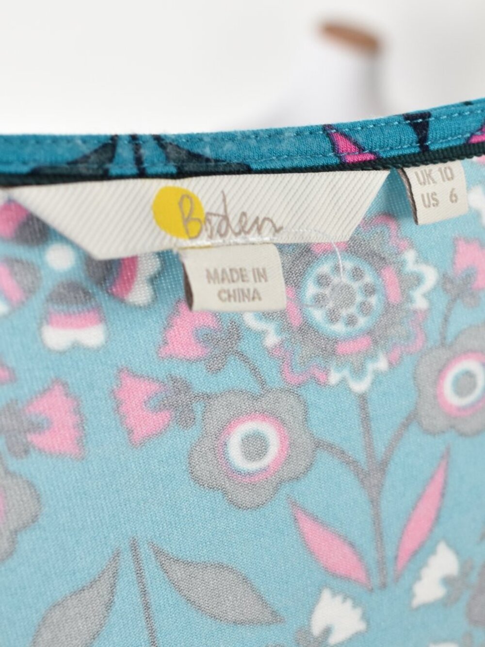 Boden Scarlett Jersey Tunic Blue Floral - 6 - Picture 10 of 10